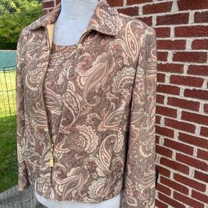 St. John Sport Paisley Jacket and Shell set